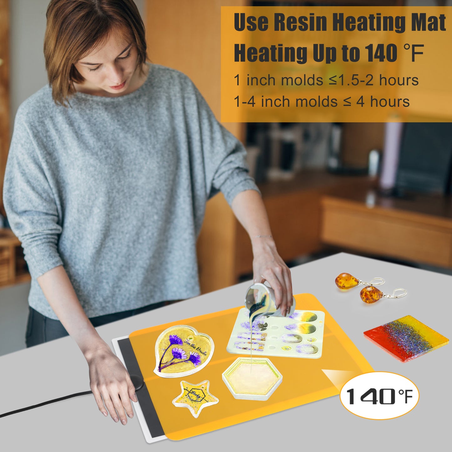 Resin Heating Mat with Timer