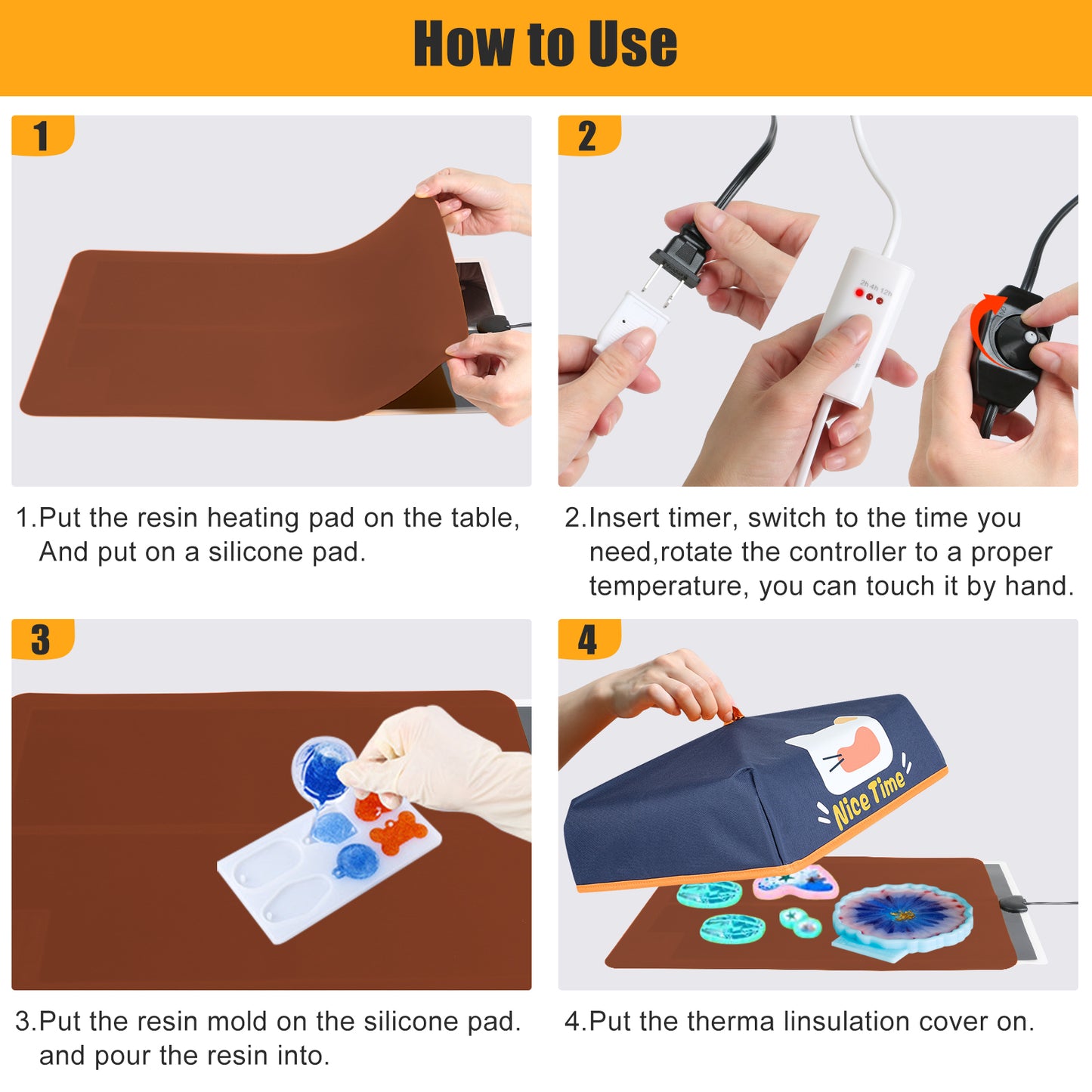 Resin Heating Mat with Timer