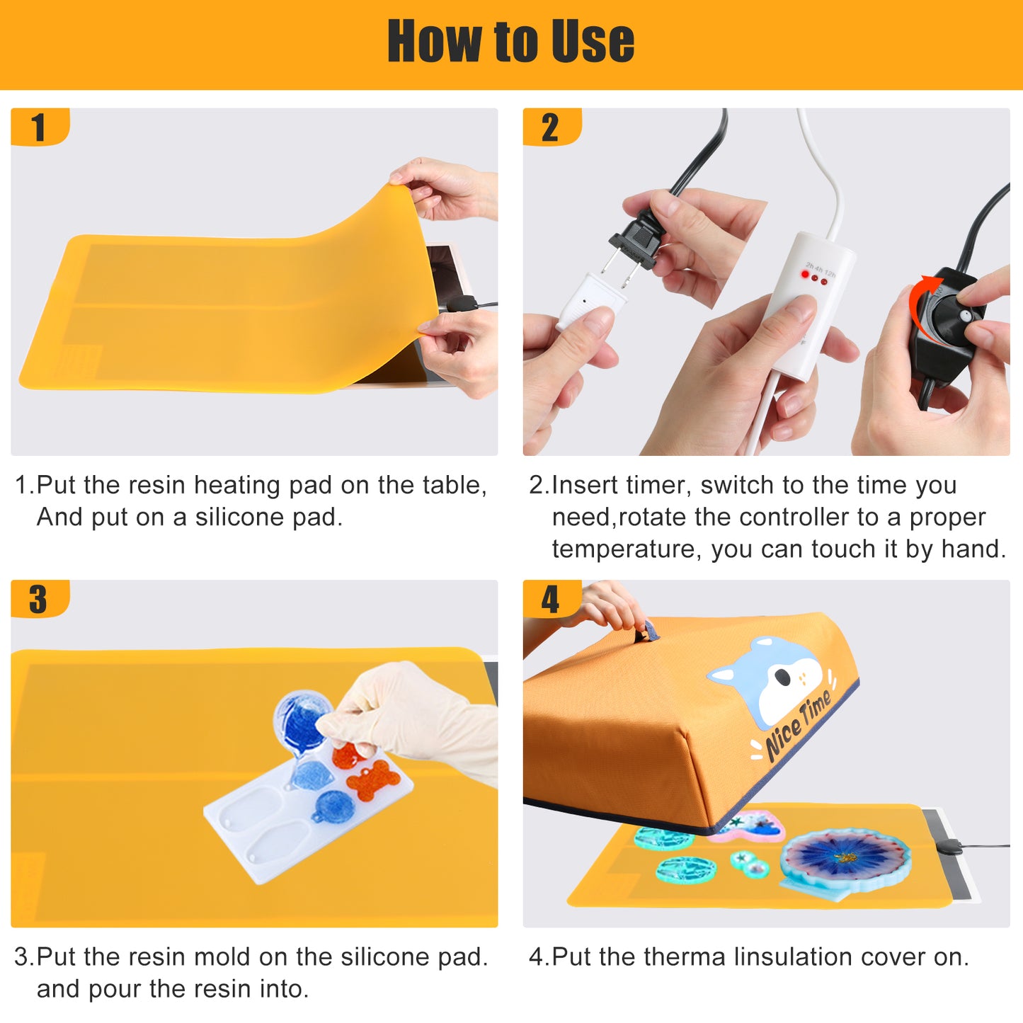 Resin Heating Mat with Timer