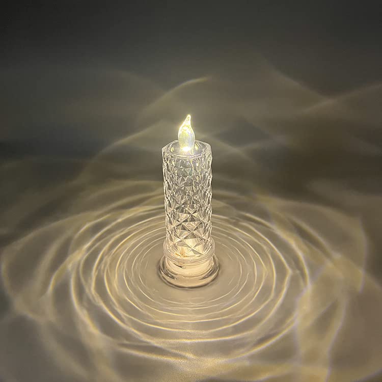 Flameless Candles with Rose Shadow,