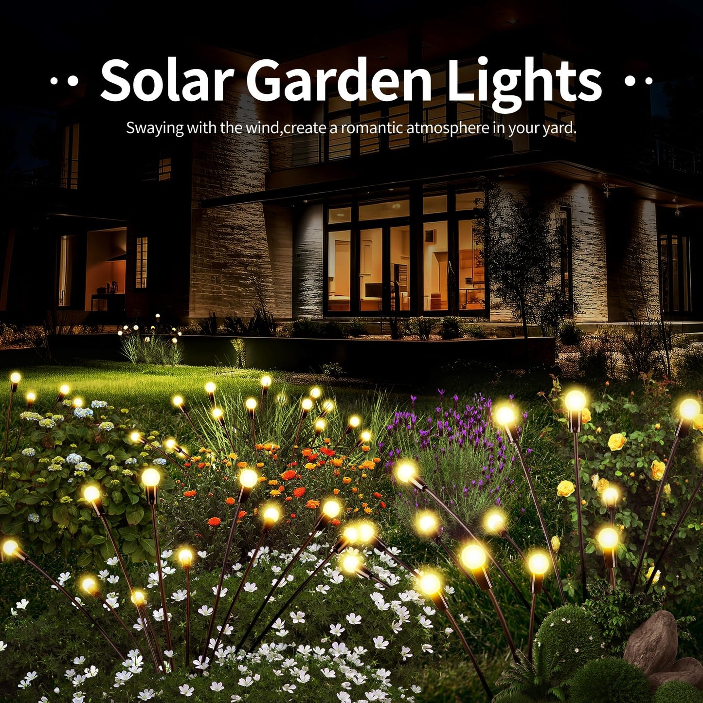 4 Packs Solar Garden Lights