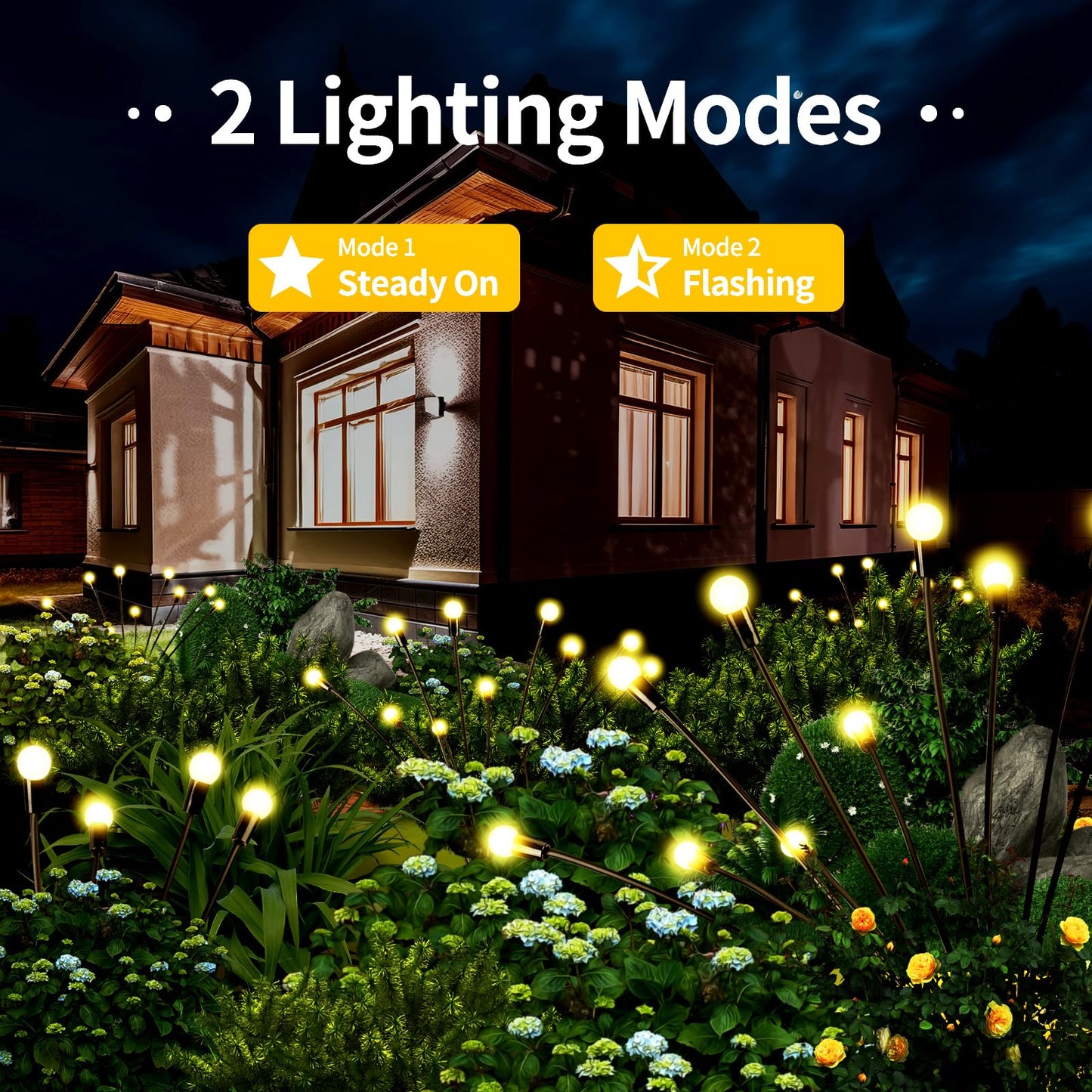 4 Packs Solar Garden Lights