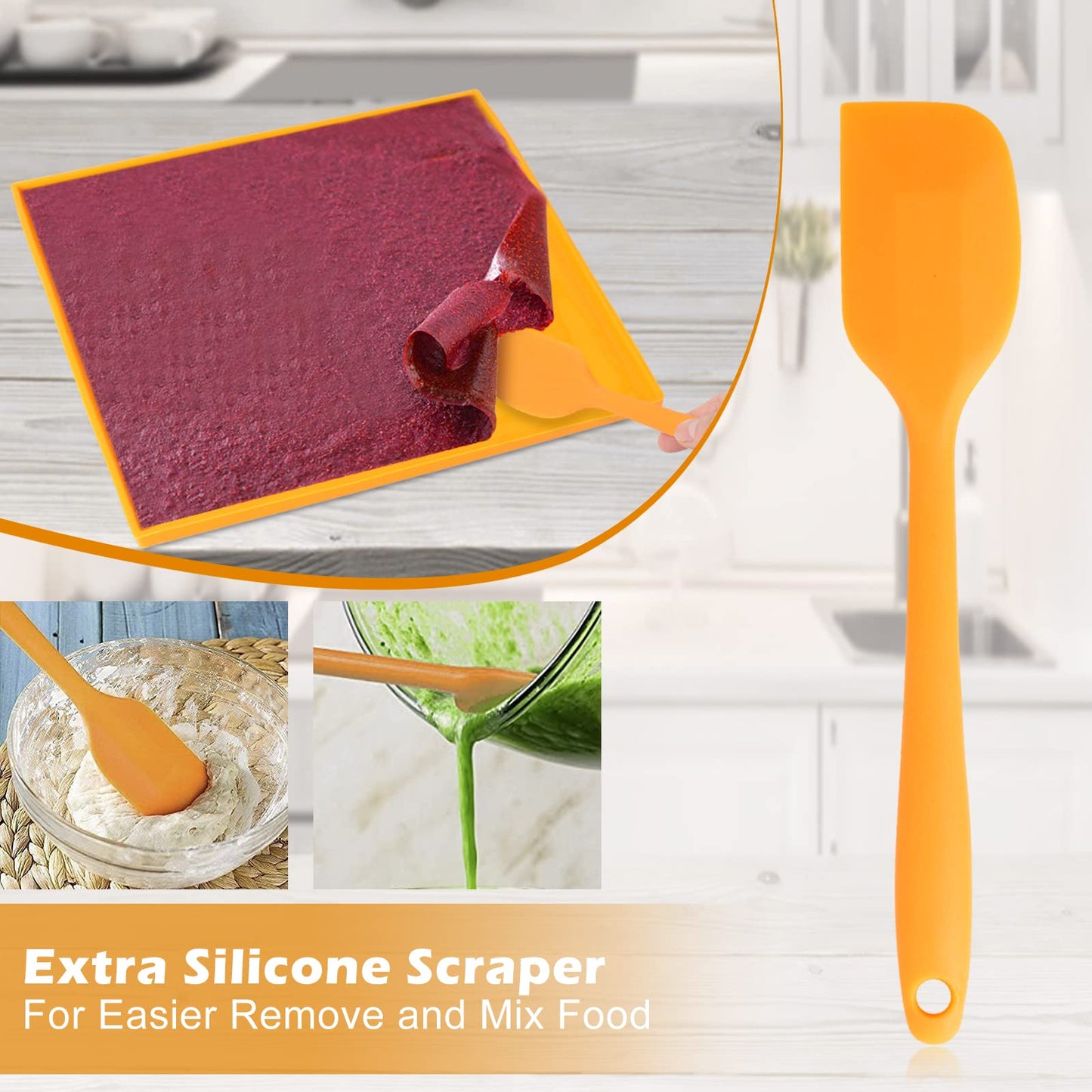 6 Pcs Silicone Dehydrator Sheets for 14" x 14" Trays