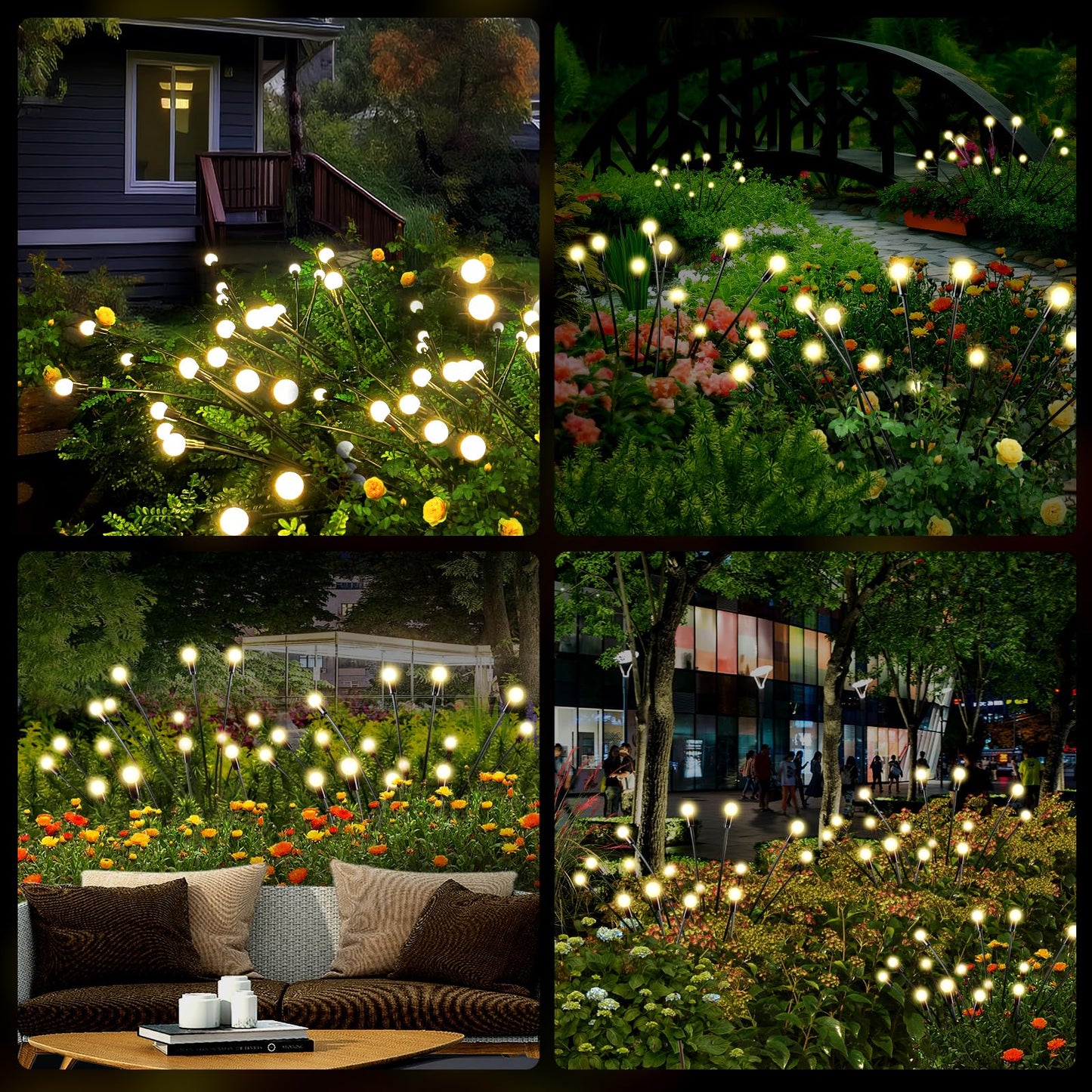 4 Packs Solar Garden Lights