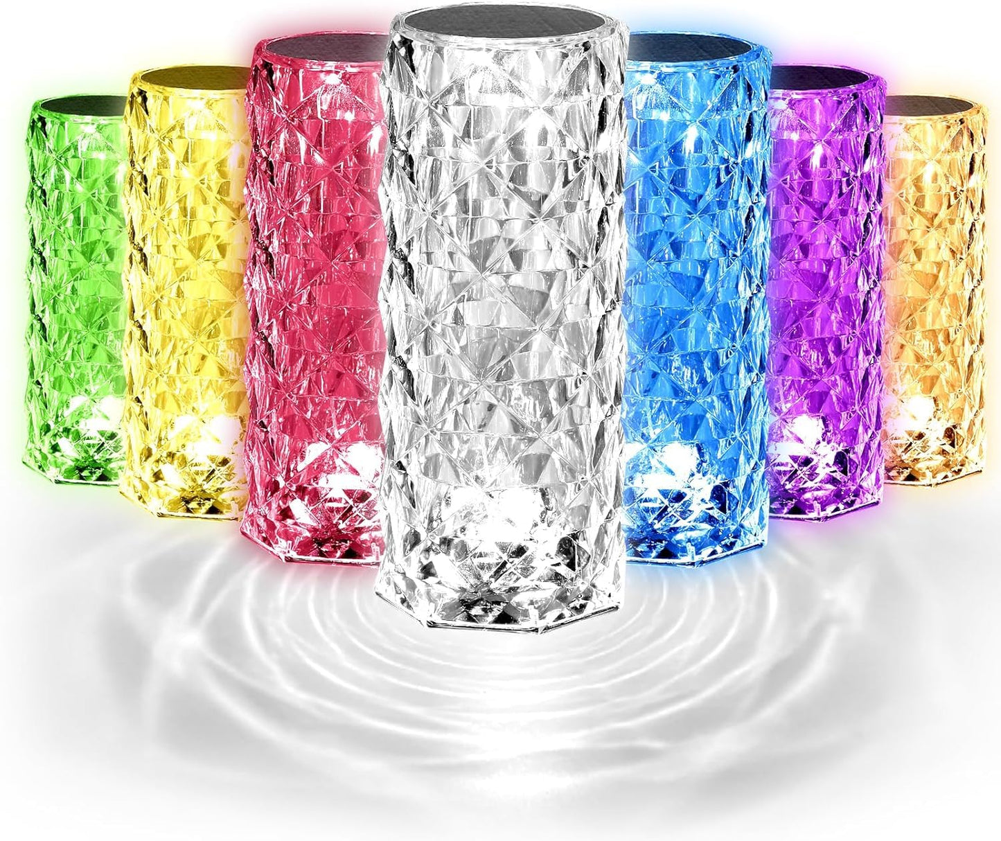 Crystal Diamond Rose Table Lamp