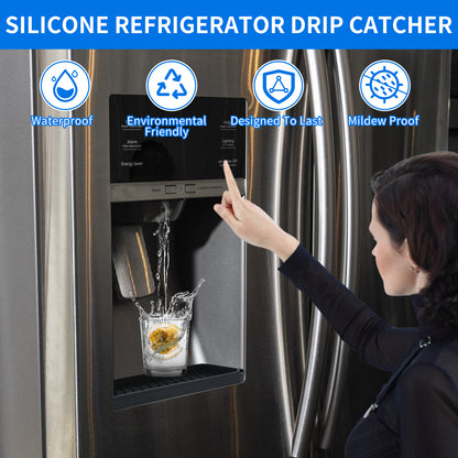 2 PCS Silicone Refrigerator Drip Catcher