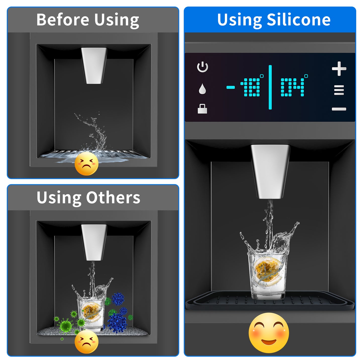 2 PCS Silicone Refrigerator Drip Catcher