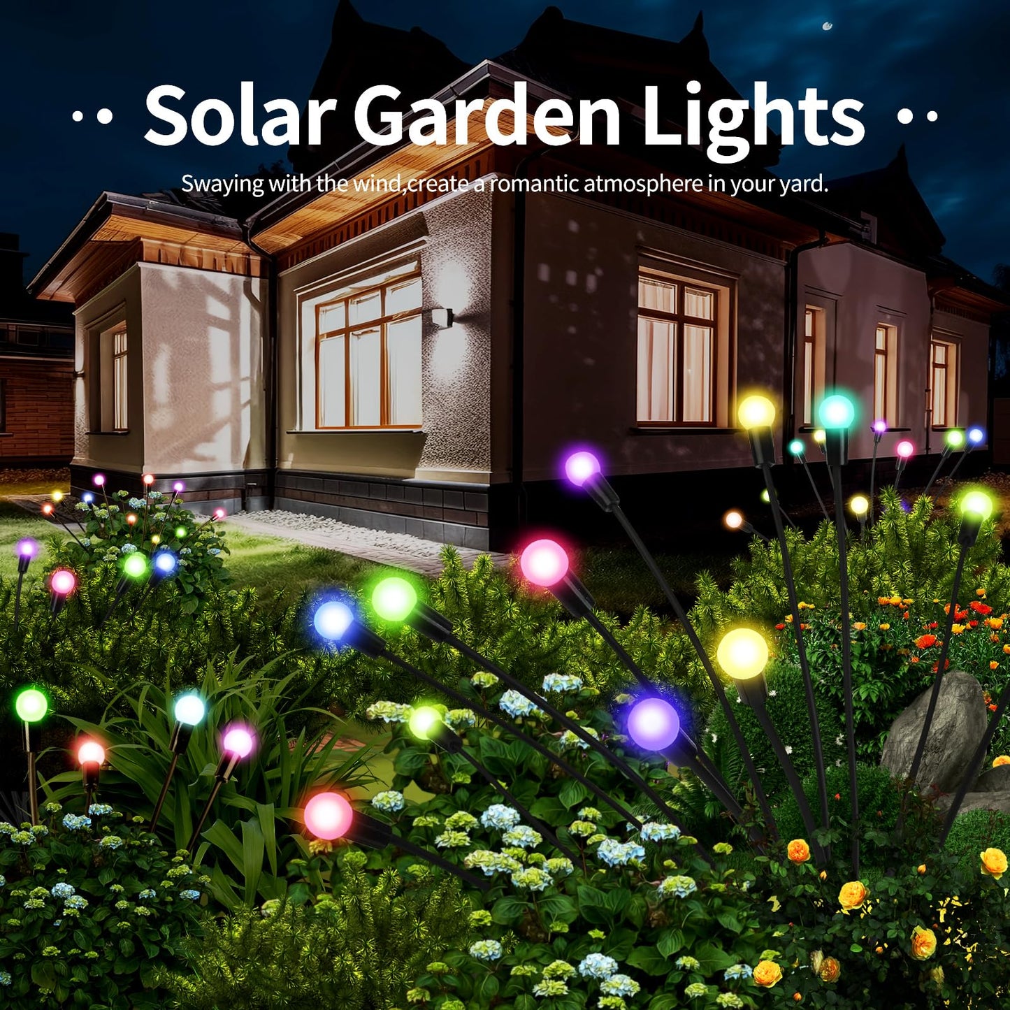 4 Packs Solar Firefly Lights